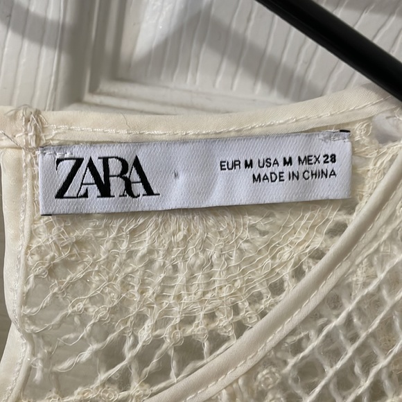Zara Corset Sweater Top with Puffy Sleeves - Picture 4 of 7